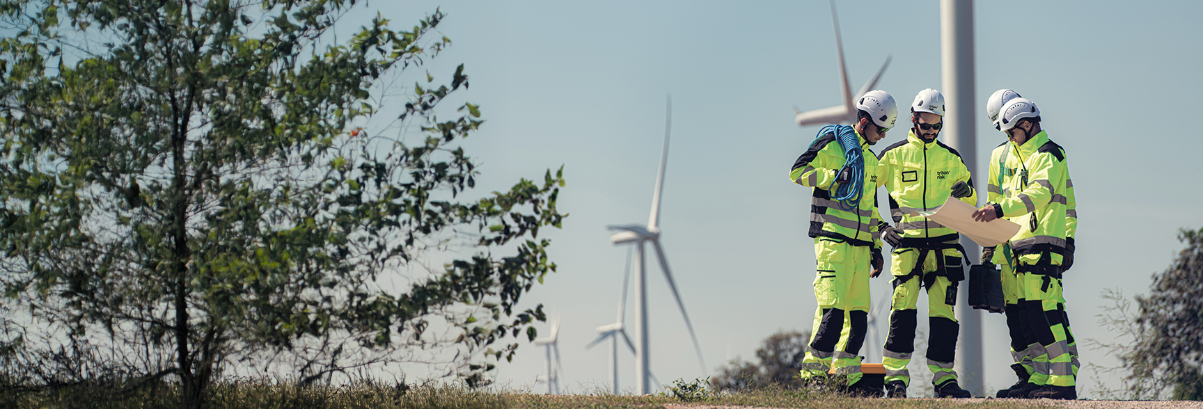 Triton Risk Management team on site at a wind farm