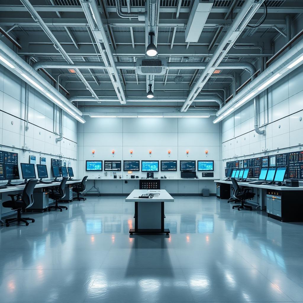 Modern industrial control room